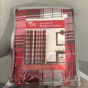 Shower Curtain - Red Plaid by